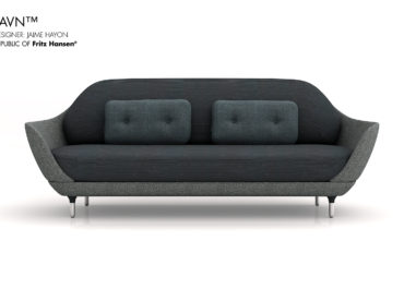 RFH Favin Sofa Black - Ilustración 3D